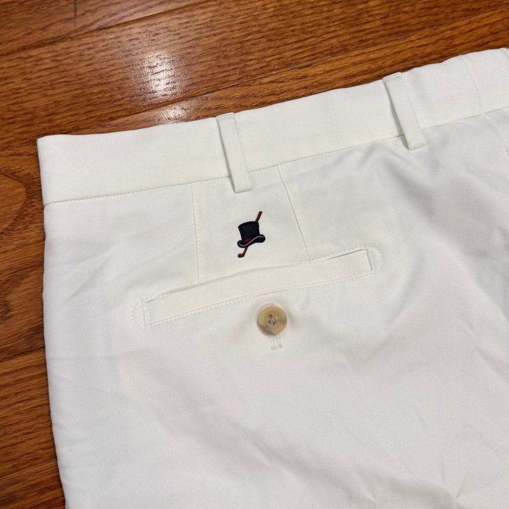 Peter Millar Squires Golf Club Shorts Mens 40 White Salem Performance Crown